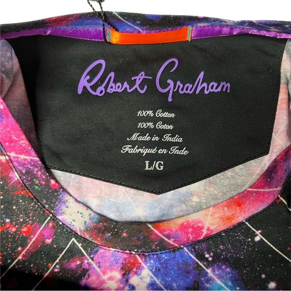 NWT Robert Graham Space Geo T-Shirt XL | abstract geometric graphic AOP tee - Picture 4 of 7